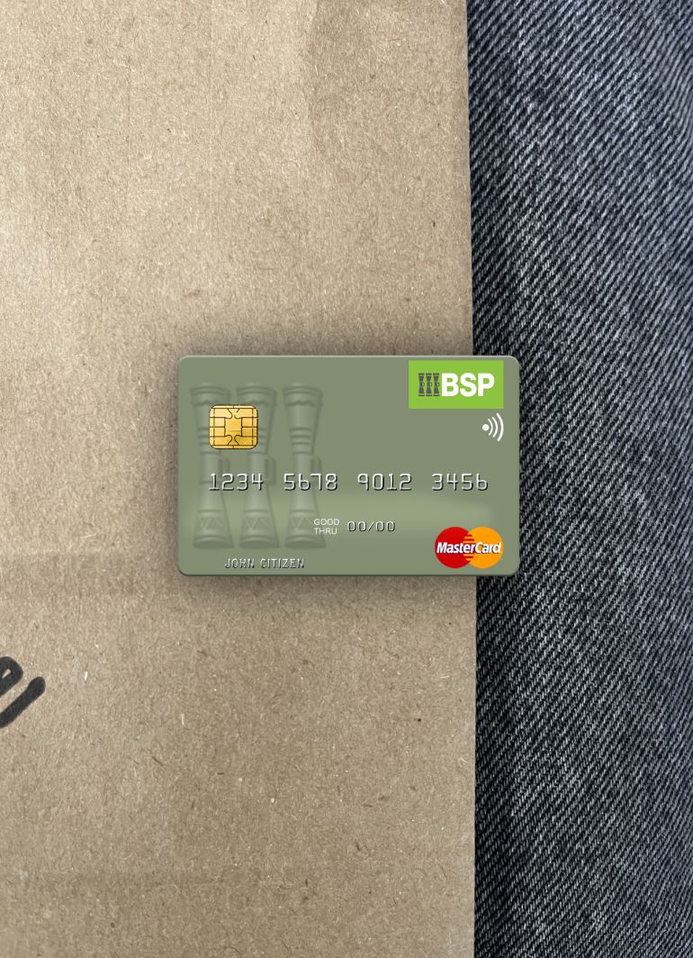 Download Solomon Islands BSP Bank mastercard photolook front Photoshop template
